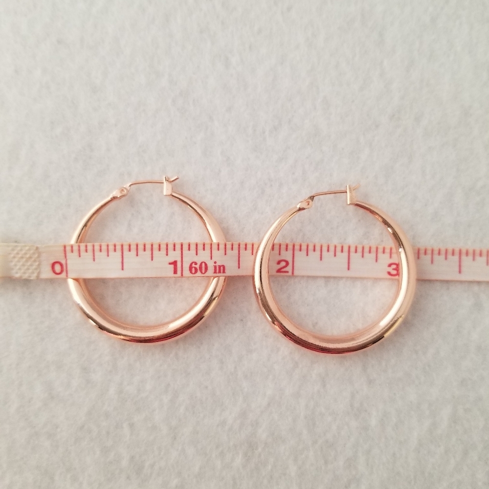 18k Plated 1 1/2" Hoops - Picture 3 of 4